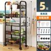 Estante de Almacenamiento de Cocina de Pie para el Hogar Desmontable Multicapa de Acero al Carbono Carro Estante para Verduras Venta al por Mayor