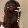 Horquilla de perla en forma de U (2024) para mujer, accesorio para el pelo con disco, accesorio para la cabeza