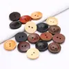 Botones de Madera Personalizados Grabados con Láser de Dos Agujeros, Botones Planos con Forma de Cuenco Cosidos a Mano para Camisas Infantiles y Abrigos Largos, Botones Decorativos de Madera