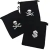 Bolsa de Pirata Accesorios Calavera Halloween Juguetes de Pirata Plástico Bolsa de Monedas de Oro Decoraciones Venta Directa de Fábrica