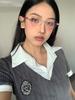 2024 puro deseo_ins gafas cuadradas sin montura simples diseño de nicho femenino chica popular y2k montura de gafas sin montura