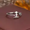 Anillo de Plata de Ley 925 100 Apellidos Familiares Apellido Familiar Anillo para Mujer Nuevo Amor Diseño de Nicho Sentido Anillo de Dedo Abierto Todo-partido Regalo