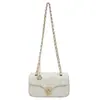 Bolso de Hombro Francés de Moda para Mujer 2026 Otoño Nuevo Bordado Acolchado de Diamantes Bolso Cuadrado Pequeño para Viajes Diarios Bolso Cruzado Pequeño con Cadena