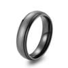 Anillo simple de titanio puro negro mate para hombre Qianfeng nuevo anillo de titanio azul mate ventas directas de fábrica