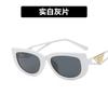 Gafas de sol estilo ojo de gato para mujer 2022, nuevas gafas de sol con personalidad de moda, gafas de sol clásicas con logotipo triangular en la pierna, gafas de sol estilo street shot