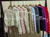 Cardigan de Punto Corto Redondo Suave de Terciopelo Imitación Mink, Estilo Otoño e Invierno Nuevo, Transfronterizo, Chaqueta Suéter Estilo Retro Francés para Mujer