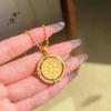 Tienda de oro con accesorios de oro DIY collar con colgante de dios amarillo de la fortuna de la suerte moda exquisita regalo para novia