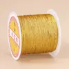 Rolos pequenos de fio metálico, cordão chinês de poliéster multi-fios para macramê, cordão trançado para DIY, fio de bordado artesanal, rolos pequenos atacado