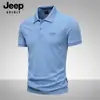 Camiseta Polo Jeep Spirit Jeep Seda de Gelo Casual Esportes Corrida Gola Lapela Manga Curta Verão Masculina Roupas de Secagem Rápida