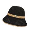 Nuevo Sombrero de Sol de Punto Hueco con Letras a Juego para Mujer, Verano, Vacaciones, Playa, Estilo Coreano, Venta al por Mayor