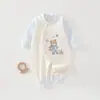 Macacão Bebê Jacquard Aimi Aimi Fibra de Bambu Manga Curta Verão Bebê Capuz Triângulo