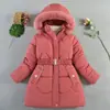 Abrigo de Invierno para Niñas, Chaqueta Gruesa Nueva de Algodón, Longitud Media, Ajuste en la Cintura, Adelgazante, Estilo de Exportación, Fabricante para Niños Mayores