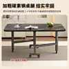 Mesa Plegable Engrosada Mesa de Comedor Escritorio Rectangular Apartamento Pequeño Sin Instalación Móvil Multifuncional Mesa de Comedor Simple con Ruedas