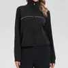 Nueva Sudadera Holgada Adelgazante de Primavera/Verano para Mujer, Casual de Manga Larga con Cuello Alto, Versátil Chaqueta Cardigan con Cremallera, Chaqueta de Yoga