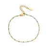 Pulseira Esmaltada de Aço Inoxidável Europeia e Americana ins Moda Exótica Pulseira de Pingos de Óleo Pulseira Dourada Feminina Pronta Entrega
