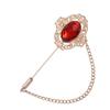 Broche de gemas de palacio retro europeo y americano para hombres y mujeres, alfiler universal de una palabra, aguja larga, accesorios para trajes y abrigos, venta directa de fábrica
