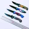 Cuchillo de fruta Boston 830 Scimitar de acero inoxidable, plegable, para exteriores, con clip trasero, para supervivencia en el campo.