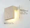 Lámpara de Pared Impermeable para Exteriores de Travertino Amarillo Natural Villa B&B Patio Pasillo Vestíbulo Sala de Estar Pared de Fondo Lámpara de Pared de Atmósfera
