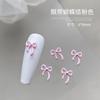 Nova Liga Mini Ribbon Bow Nail Art Jóias Creme Japonês Pó Tridimensional Metal Ribbon Bow Tie Decoração