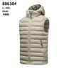 Al por mayor transfronterizo [estilo transfronterizo] nueva chaqueta de algodón a cuadros para hombre otoño e invierno, abrigo ligero de algodón con capucha, color negro