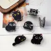 Gato negro lindo caricatura creativo acrílico PP clip doble cara alta definición clip para carpeta clip sellador de snacks clip para notas