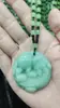 Colar com pingente de imitação de jade cor de jade doze signos do zodíaco Pingente seguro da sorte da sorte unissex