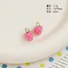 Abelha e MargaridaLiga Esmalte Pérola Abelha Flor Morango Pingente Charme Pulseira DIY Acessórios