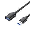Cabo de Extensão USB 3.0 Macho para Fêmea para Pen Drive, Mouse, Teclado, Controle de Jogo, Conectando ao Computador ou TV, Cabo de Dados USB Estendido