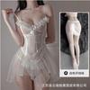 Sanshengyin Lingerie Sexy Body de Renda Seductor Estilo Novo Europeu e Americano Lingerie Sexy Conjunto de Meias Transparentes
