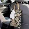 Bolsa de Pañuelos para Coche con Estampado de Leopardo Personalizada, Caja de Pañuelos Colgante para Coche, Bolsa de Pañuelos Colgante Creativa para Mujeres en el Coche