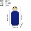 Frasco de Perfume Flocado, Frasco Spray de Vidro Transparente, Frasco Recarregável de Perfume 50ml em Estoque, Tampa de Perfume de Liga de Zinco, Frasco Vazio