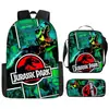 Mochila Tyrannosaurus Rex Impresión 3D Set de Tres Piezas para Niños Bolsa de Doble Hombro Reductora de Carga Set de Lonchera y Estuche para Lápices Protección de la Columna Reducción de Carga