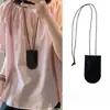 Colar Longo de Couro Pingente de Bolsa Coreano Ins Acessórios Feminino Gola Halter Bolsa Portátil para Óculos Design de Nicho Moda