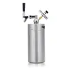 Barril de acero inoxidable 304 para elaboración, usado para elaboración casera y servir cerveza, con sistema automático de dispensación de CO2, apto para bares
