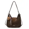 Bolsa Grande Popular con Estampado de Leopardo para Mujer 2025 Nueva Moda Tendencia Retro Bolso Tote Mochila para el Trabajo