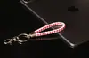 Llavero de langosta de cuero tejido círculo llavero de coche accesorios accesorios de llavero dorados creativos con cordón al por mayor