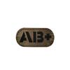 Ir Reflectante A+ B+ Ab+ O+ Mini Sangre Velcro 2.5*2cm Insignia de Primeros Auxilios Insignia Táctica de Moral