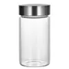 Pote de armazenamento de aço inoxidável personalizado de fábrica com tampa, pote de armazenamento selado para produtos secos de cozinha, lata de chá