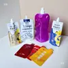 Bolsa de Agua Rica en Hidrógeno de Papel de Aluminio Sellada de Ocho Lados, Bolsa de Agua Autoportante con Boquilla Compuesta de Aluminio-Plástico para Bebida Líquida en Gelatina