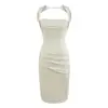 Vestido Bodycon Chic para Mujer de Nuevo Estilo 2026 con Espalda Descubierta, Vestido Largo Halter Sexy y Elegante de Alta Gama
