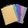 Cuaderno A5 Páginas Divisoras de Plástico de Colores Índice Partición de Manual de Hojas Sueltas