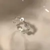 Anillo para Dedo Retro Europeo y Americano Espinela Azul Platino Diseño de Plata Refinado Alta Calidad Anillo para Mujer