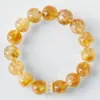 Pulseira de Cristal Torre Amarela Natural, Pulseira de Citrino, Pulseira Atratora de Riqueza para Mulheres, Pulseira de Luxo, Presente para o Aniversário da Melhor Amiga