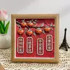 Pintura com Pérolas DIY Nova Série de Textos Curativos Criativo Feito à Mão Autoadesivo Moldura de Foto de Alto Valor Suporte de Exibição de Pintura 20*20