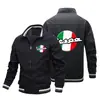 Chaqueta de Manga Larga con Cuello Alto y Cremallera Estilo Americano Talla Grande, Chaqueta Bomber de Béisbol, Corte Holgado para Hombre
