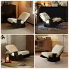 Sillón Mecedora de Madera Maciza, Reclinable Ajustable, Silla Retro de Ocio para Balcón en Casa, Adecuado para Dormir y Recostarse, Sillón Sofá para Sala de Estar