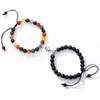 Pulsera Popular Transfronteriza Europea y Americana de Piedra Natural Ojo de Tigre, Joyería de Amazon, Pulsera de Cuentas de Atracción Magnética de Aleación para Parejas