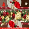 Camino de Mesa Navideño Estilo Europeo Múltiples Patrones Restaurante Tema Navideño Retro Decoración de Escritorio Mantel