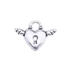 Venda Quente Transfronteiriça Asas de Anjo Fechadura com Chave Pingente de Casal Pulseira DIY Colar Brincos Pingente Acessórios de Liga
