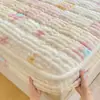 Lençol de Cama de Lã de Leite Fofo de Desenho Animado Peça Única de Inverno Espessado Quente Antiderrapante Totalmente Envolto Cobertura de Cama Fixa Cobertura de Colchão Doméstico
